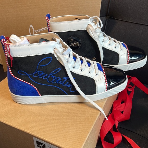 ✨HOST PICK✨ Men’s Navy Louis Flat High Tops - Picture 7 of 16